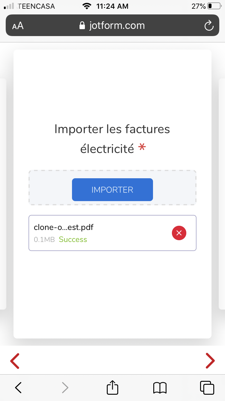 File upload not working on mobile device
